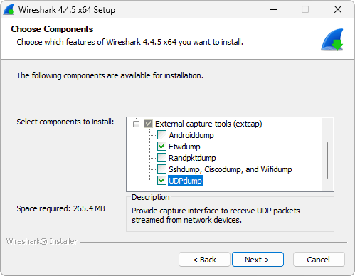 Wireshark Windows Installer Components