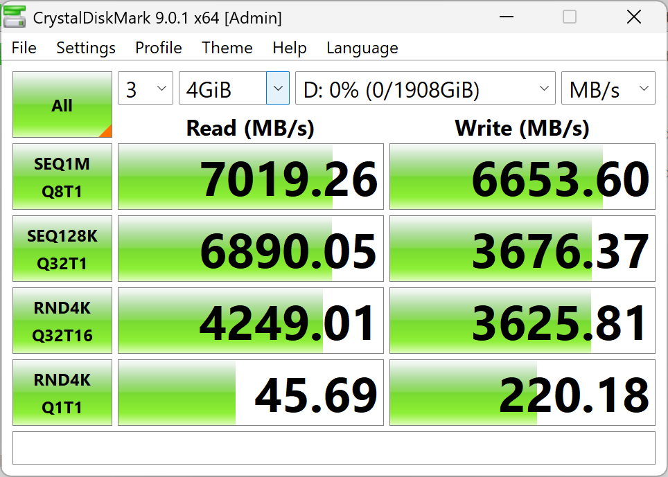 CrystalDiskMark 512e